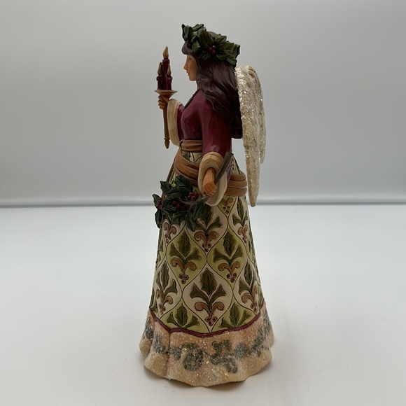 Jim Shore Jolly Holly Days Victorian Angel with Candle - Picture 5 of 16